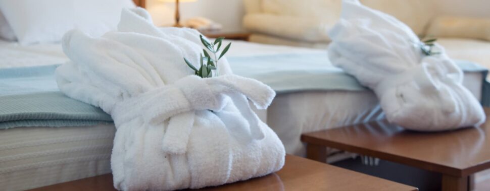 Clean hotel linen supplied from a quality linen service